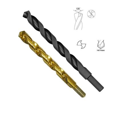 1/2 "تخفیف شاخه HSS Twist حفاری بیت های استاندارد DIN