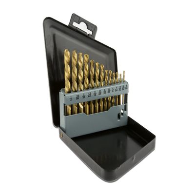 مجموعه مته‌های فولاد تندبر (HSS) دست چپ با پوشش نیترید تیتانیوم