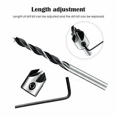 مجموعه مته های خزینه دار نوک برادی HSS، 5 عددی، DIN/ANSI