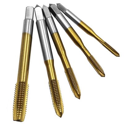 چسب های ماشین HSS با نقطه مارپیچ DIN371 Ti-coated M3-M50