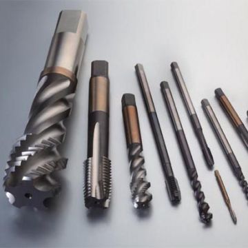 چسب های ماشین HSS با نقطه مارپیچ DIN371 Ti-coated M3-M50