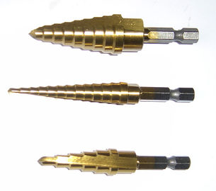 فلزی با سرعت بالا فولادی با سرعت بالا Hex Shank Titanium روکش فلوت مستقیم برای متری تیتانیوم متری مرحله بیت