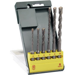 6PCS SDS Plus Hammer مته سوراخ کننده با راست سفت و محکم