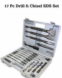 SDS Plus چکش سوراخ کردن قطعات مجموعه 17pc 40Cr فولاد با کیس پلاستیکی